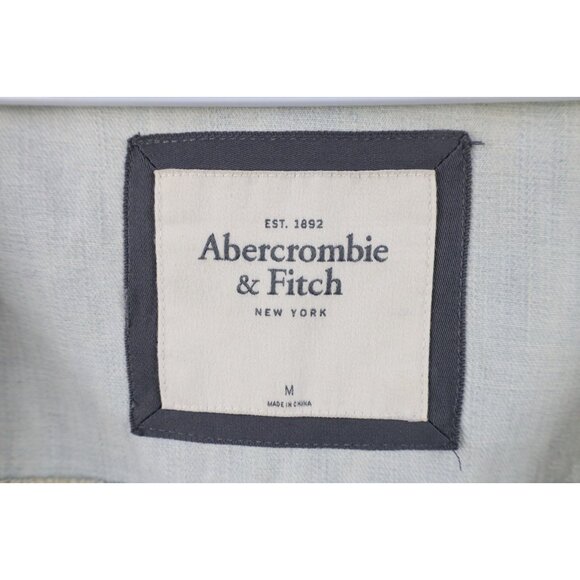 Vintage Y2K Abercrombie & Fitch Womens Medium Babydoll Denim Trucker Vest Jacket - Picture 11 of 16